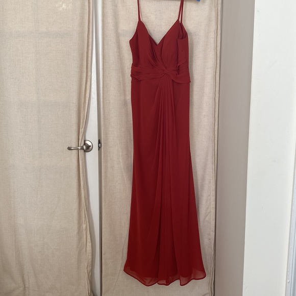 Azazie Aubrielle Bridesmaid Dress in Rust | worn once - Picture 2 of 6